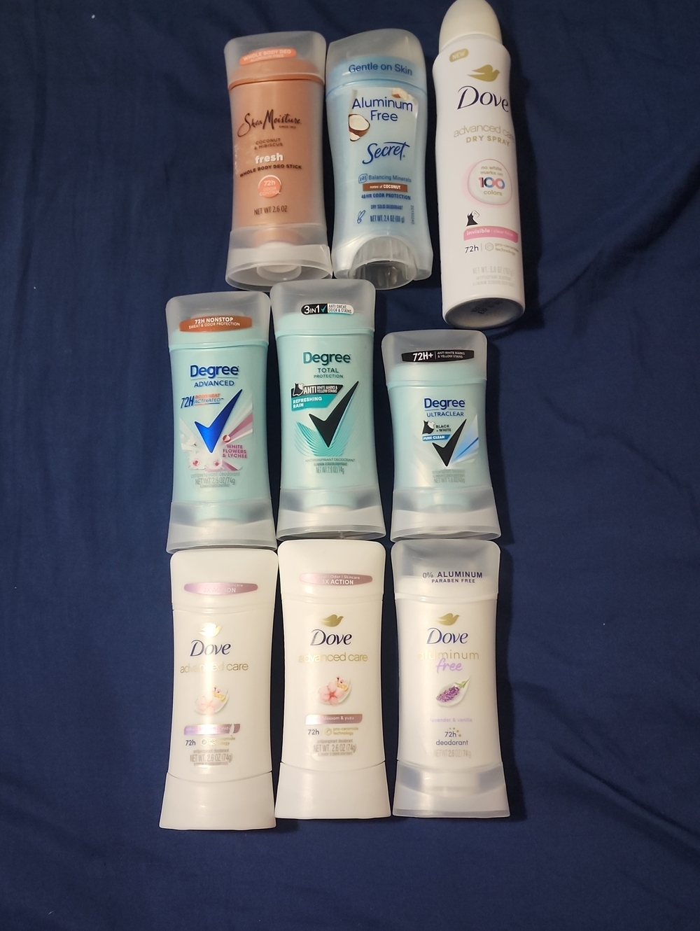 9 bulk Dove Advanced Care Pink Scent Antiperspirant Stick